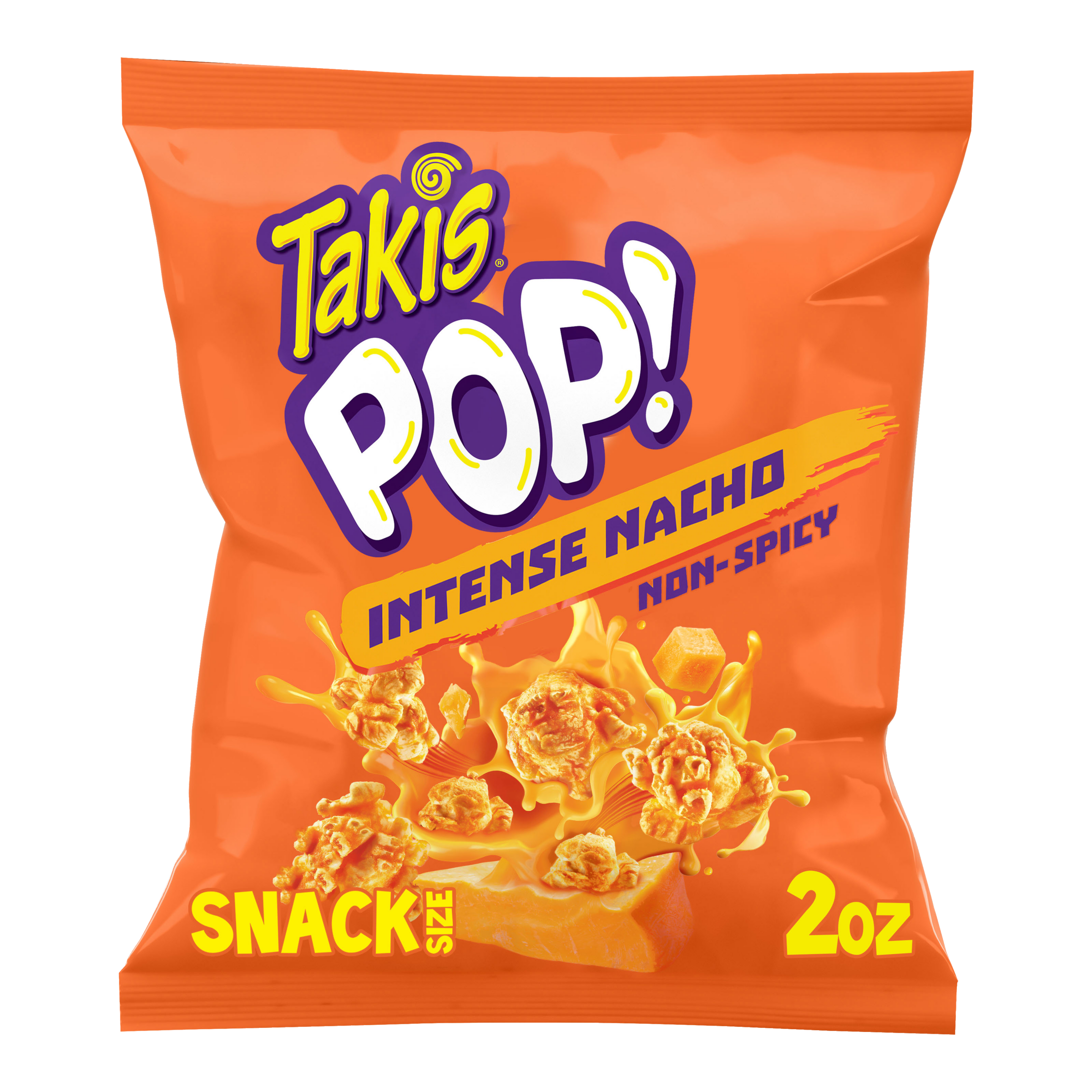 Takis Intense Nacho Pop! 2 oz Snack Size Bag, Cheese Popcorn