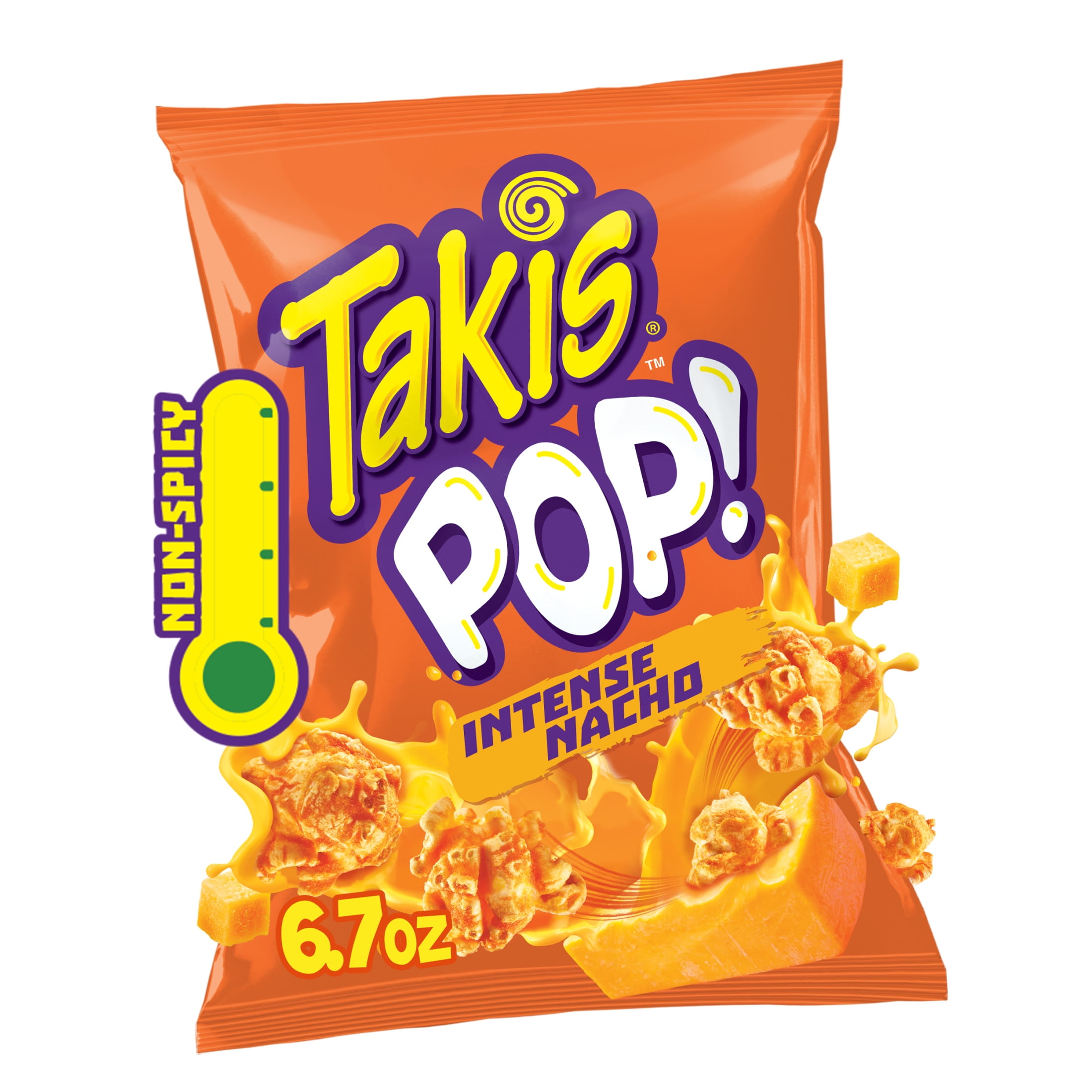Takis Intense Nacho Pop! 6.7 oz Queso Sharing Size Bag, Cheese