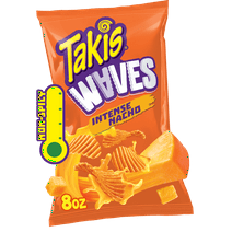 Takis Intense Nacho Waves 8 oz Sharing Size Bag, Cheese Wavy Potato Chips