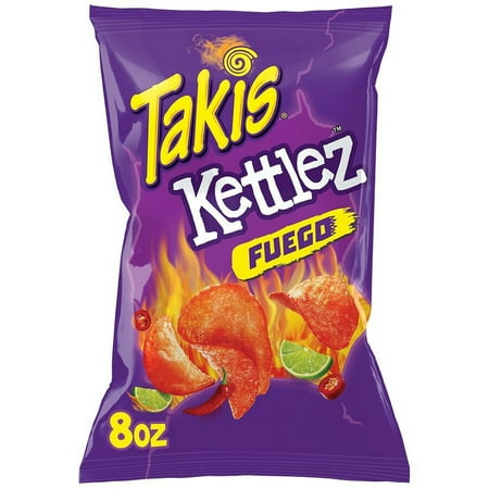 Takis Kettlez Fuego Kettle-Cooked Potato Chips Hot Chili Pepper & Lime 8.0 Oz