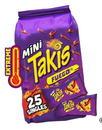 Takis Multipack Takis Mini Fuego Rolled Tortilla Chips Multipack, 25 Count - Walmart.com