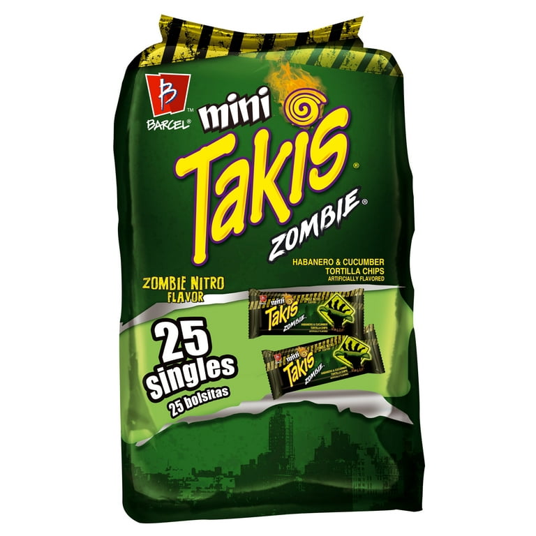 Takis Mini Zombie Rolled Tortilla Chips, Habanero and Cucumber