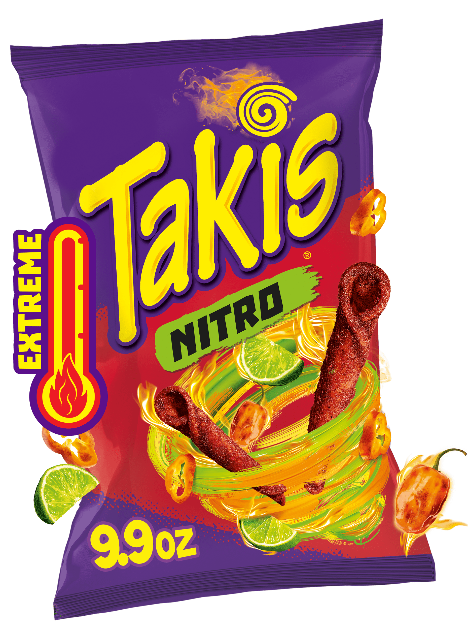 Takis Nitro 9.9 oz Sharing Size Bag, Habanero & Lime Rolled Tortilla Chips