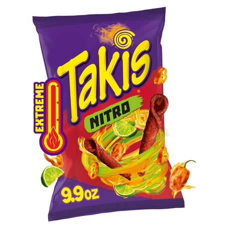 Takis Nitro 9.9 oz Sharing Size Bag, Habanero & Lime Rolled Tortilla Chips