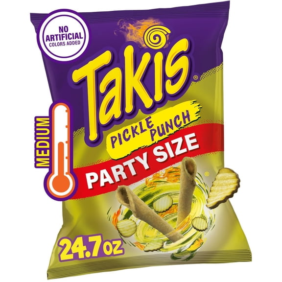 Takis Pickle Punch Spicy Rolled Tortilla Chips, 24.7 oz.