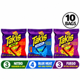 Takis Rolled Tortilla Chips Variety Pack, Nitro, Blue Heat & Fuego ...