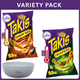 thumbnail image 1 of Takis Smokin BBQ 9.9 oz Sharing Size Bag + Takis Jalapeno 9.9 oz Sharing Size Bag (Total 19.8 oz ) ,Variety Pack with Bowl by OMA., 1 of 5