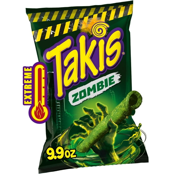 Takis Zombie 9.9 oz Sharing Size Bag, Habanero & Cucumber Rolled Tortilla Chips