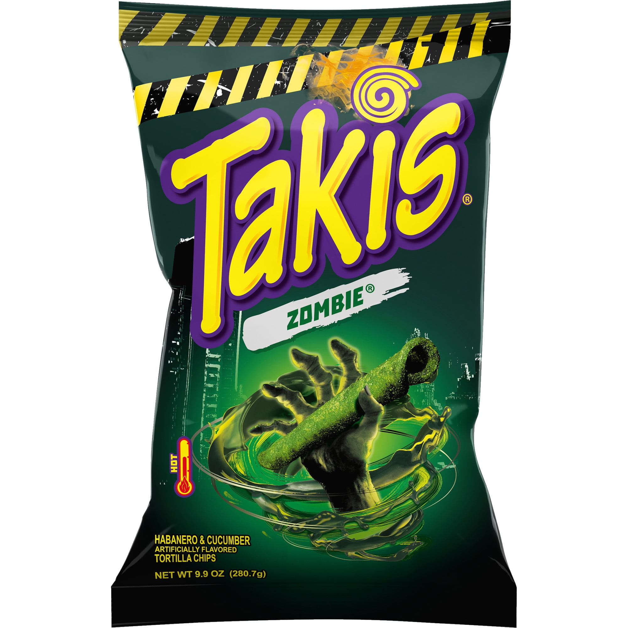 Takis Zombie Rolls 9.9 oz Bag, Habanero & Cucumber Flavored Spicy