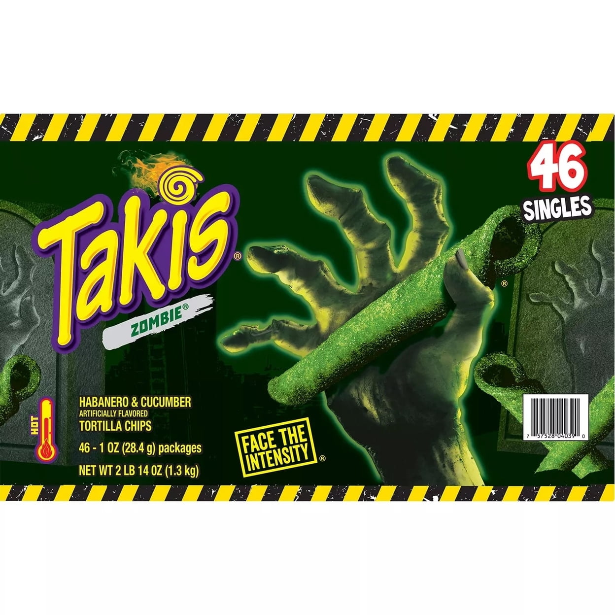 Takis Zombie Habanero & Cucumber Flavor Tortilla Chips, 1 Ounce (46