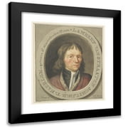 Tako Hajo Jelgersma 12x14 Black Modern Framed Museum Art Print Titled - Portrait of the Painter Lambert Van Straaten (1736)