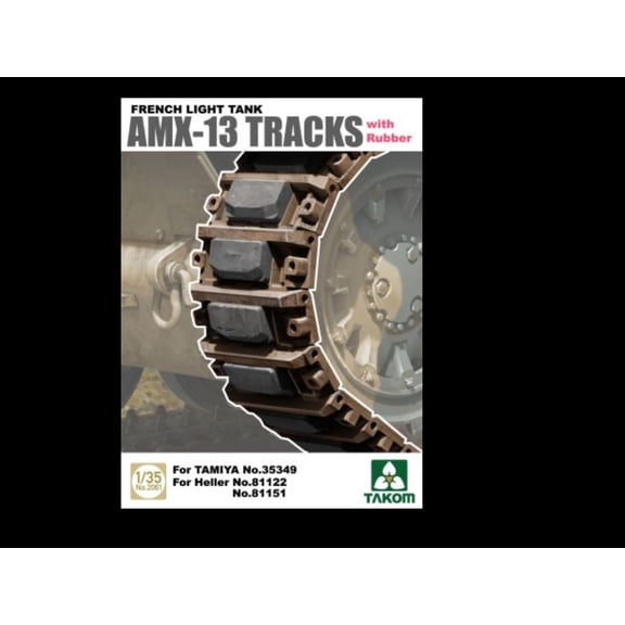 Takom 1/35 2061 Tracks of French Light Tank AMX-13 with Rubber