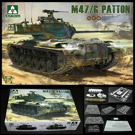 Takom 2070 1/35 U.S. M47/G Patton Middle Tank (Plastic model)