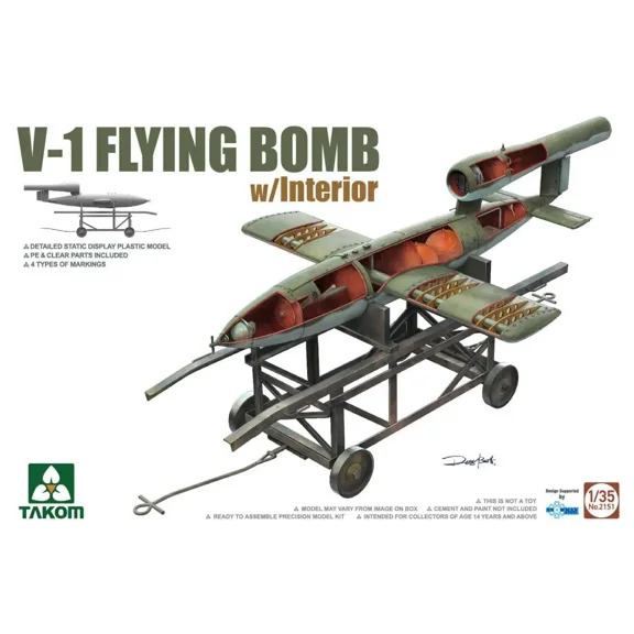 Takom 2151 1/35 V-1 Flying Bomb w/ Interior Model Kit