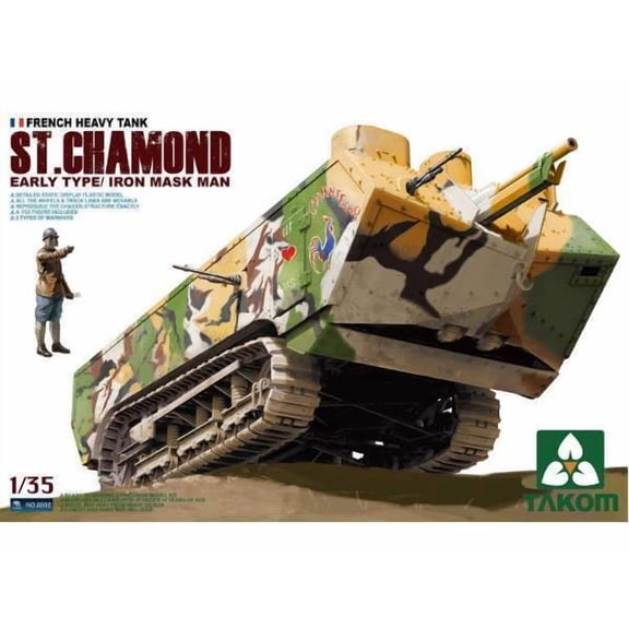 Takom TAO2002 1/35 French St. Chamond Early Type Heavy Tank