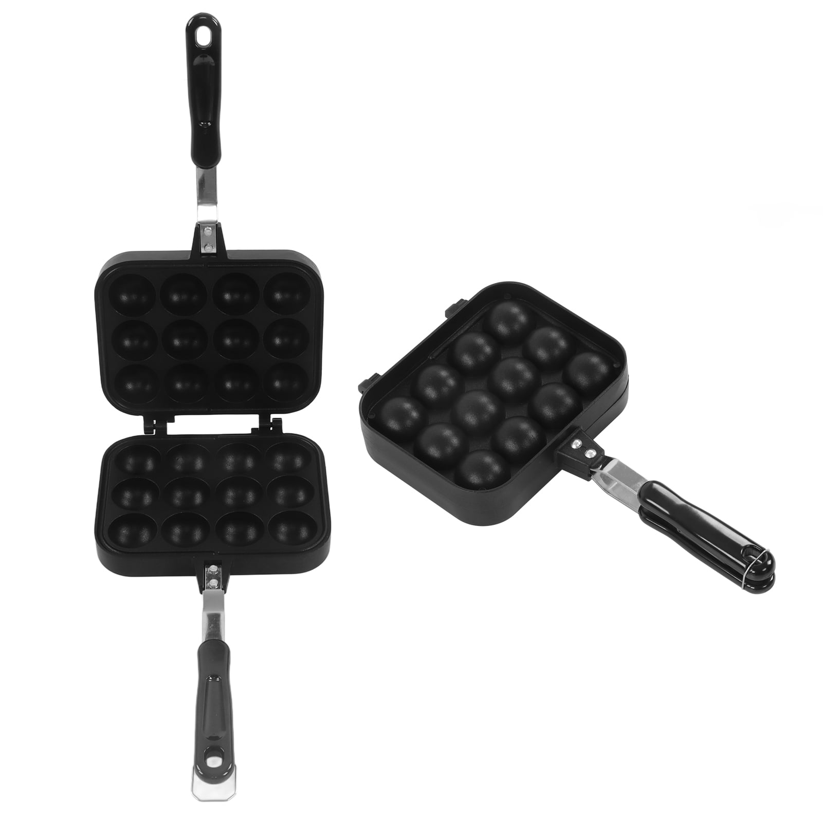Takoyaki Grill Pan, 12 Holes Cast Iron Pan And Takoyaki Maker, Mini Pancake , Cake Pan Easy And