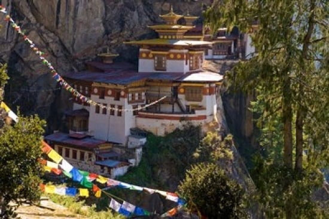 Taksang Monastery near Paro Bhutan Canvas Art - Howie Garber DanitaDelimont (17 x 11)