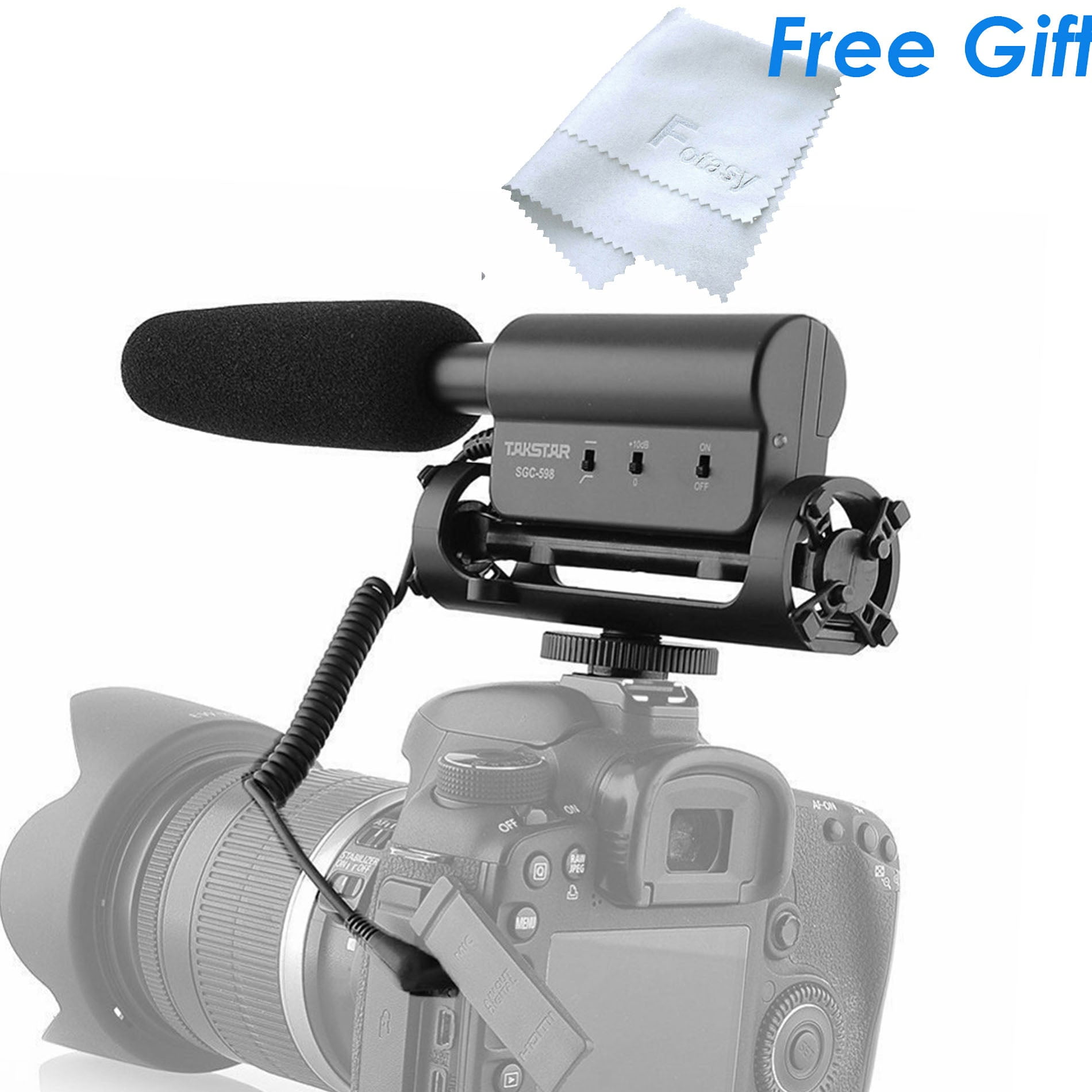 Takstar SGC-598 Cardiod Shotgun Interview Photography Microphone