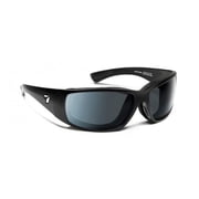 Taku Plus Wind Blocking Padded Foam Polarized Sunglasses for Outdoors, 100% UVA + UVB Protection, Glossy Black Frame/Polarized Gray Lens