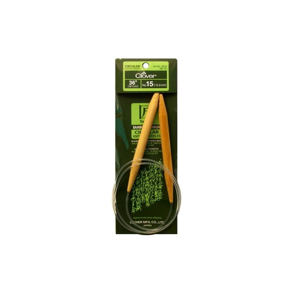 Clover Bamboo Circular Knitting Needle 36" 15