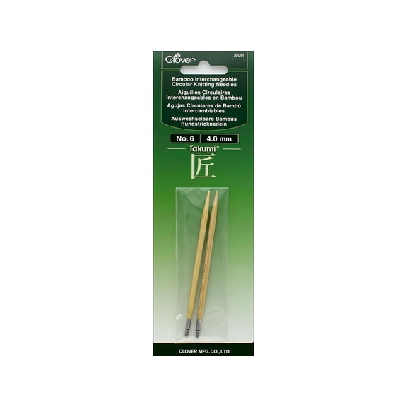 Clover Bamboo Circular Knitting Needle Intchg Sz 6