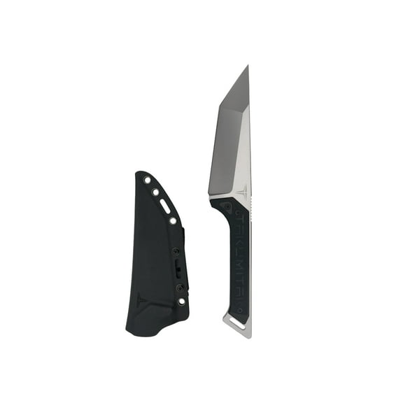 Takumitak Charge Fixed Blade Knife, 5.25in, D2, Tanto, G10 Handle, Silver