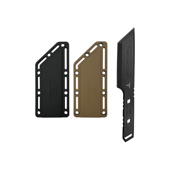 Takumitak Hard End Fixed Blade Knife, 4.75 in Blade , 3cr13, Black