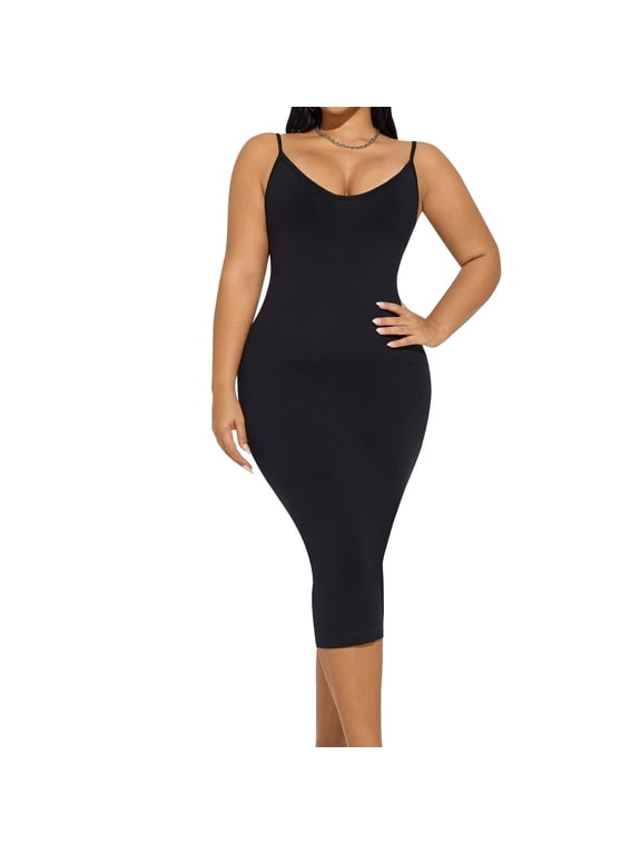 Women's Tummy Control Shapewear Slip, Black