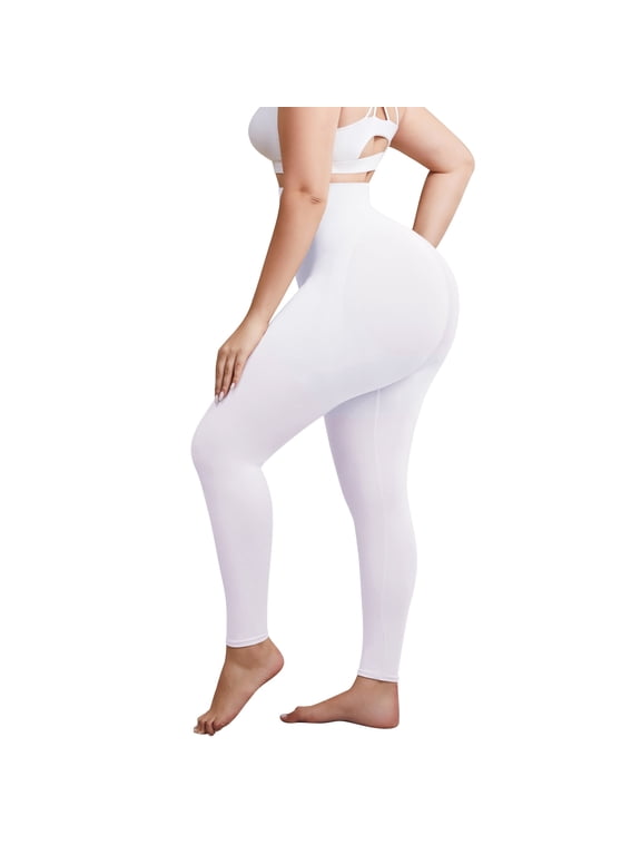 Plus Size Women's Seamless Shapewear - High Waist Tummy Control Butt Lifting Compression Pants