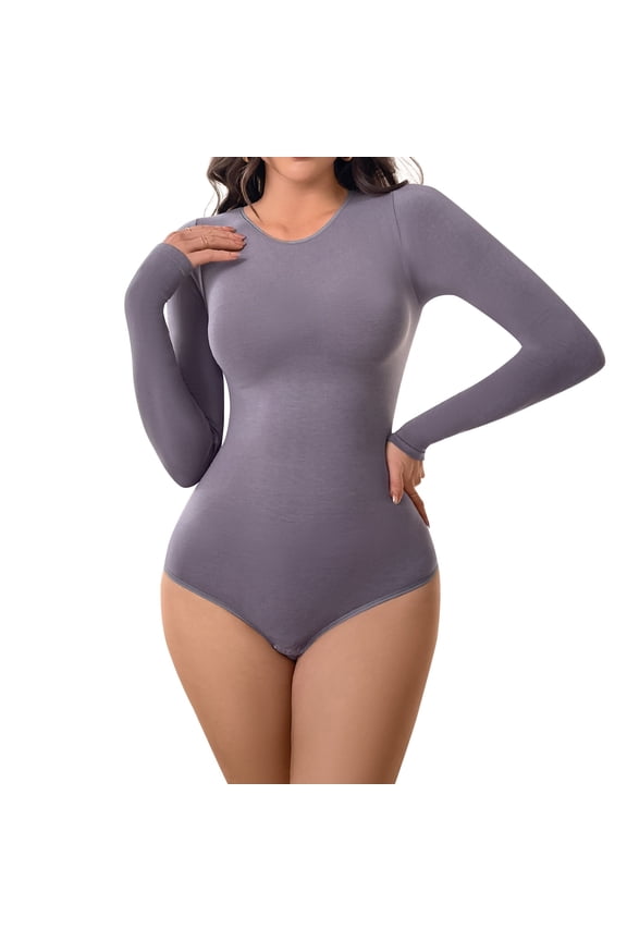 Shapewear Bodysuit Long Sleeve Body Suits For Womens Shapewear Tummy Control Compression Shirt Women