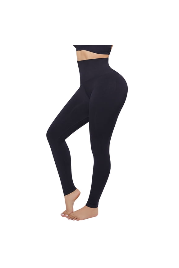 Women's Slimming Anti Cellulite Compression Leggings Leg Shaper High Waist Pants Black