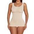thumbnail image 1 of Takusun Women's Tummy Control Shapewear Tank Tops Seamless Round Neck Compression Tops, 1 of 6
