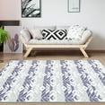 thumbnail image 1 of Takywep 5x8ft Blue and White Area Rug, Black and White Indoor Outdoor Rug, Washable Polypropylene, Non-Slip, Moroccan Geometric Design, Low-Pile, Quick-Dry, 1 of 8