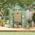 thumbnail image 1 of IDEALHOUSE Greenhouses, Green, 4.69x2.4x6.4ft, Walk-In Portable Plant Greenhouse, PE Cover, Zipper Door, Screen Vents, 16mm Frame, Up to 12 Pots, Tool-Free Assembly, 1 of 7