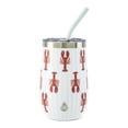 thumbnail interactive-video image 1 of TAL 16oz Stainless Steel Wine Tumbler with Straw, Lobsters, 1 of 6
