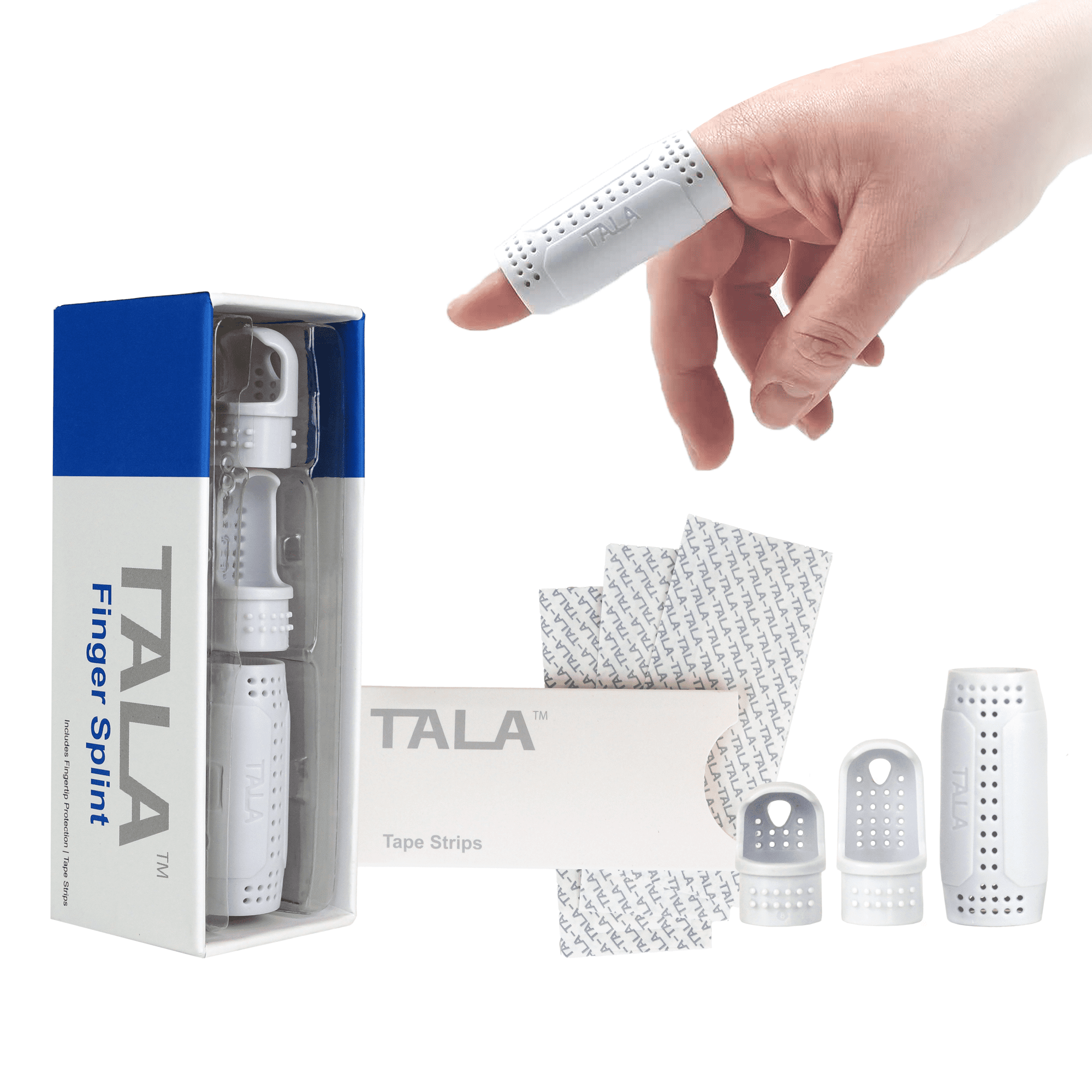 Tala Finger Splint with Fingertip Protection FDA Reg, MedicalGrade