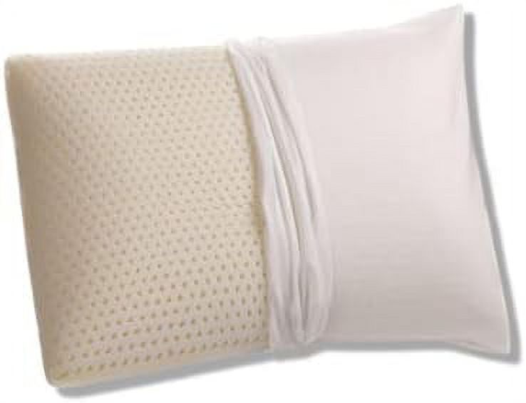 Talalay Latex Pillow With Cotton Cover, King Size, Firm, GOTS Certified