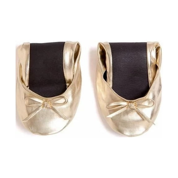 Talaria Women's Classic Foldable Flats with Pouch US 8-9 Champagne
