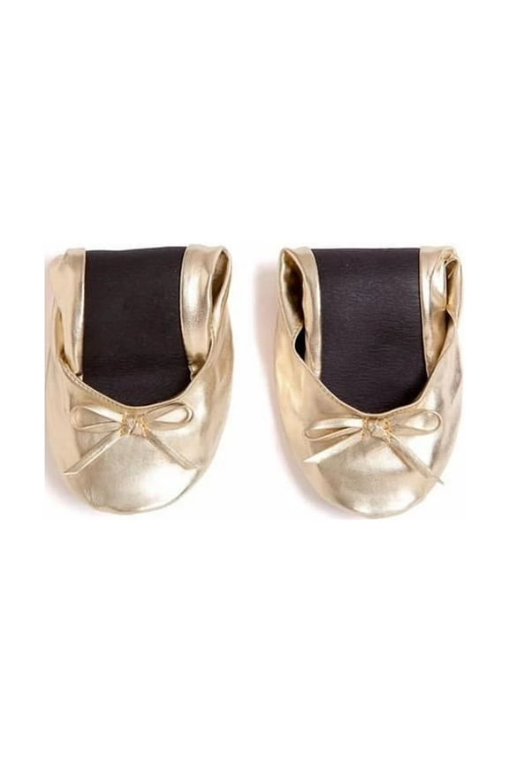 Women's Classic Foldable Flats with Pouch US 8-9 Champagne