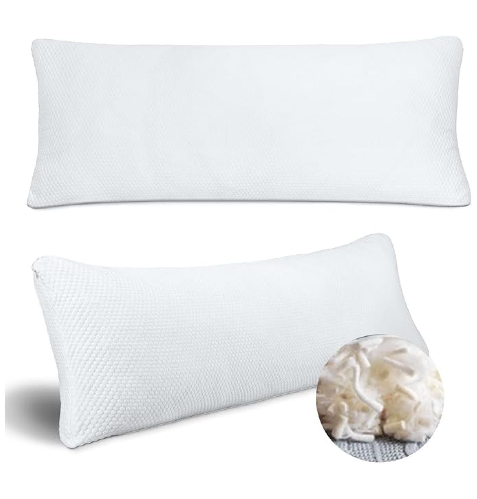 Talatex Premium Adjustable Latex Body Pillow, 3 Compartments Body Pillow Perfect Support and Full Body Pillow, Long Pillow with a Removable Ultra Cooling Pillowcase