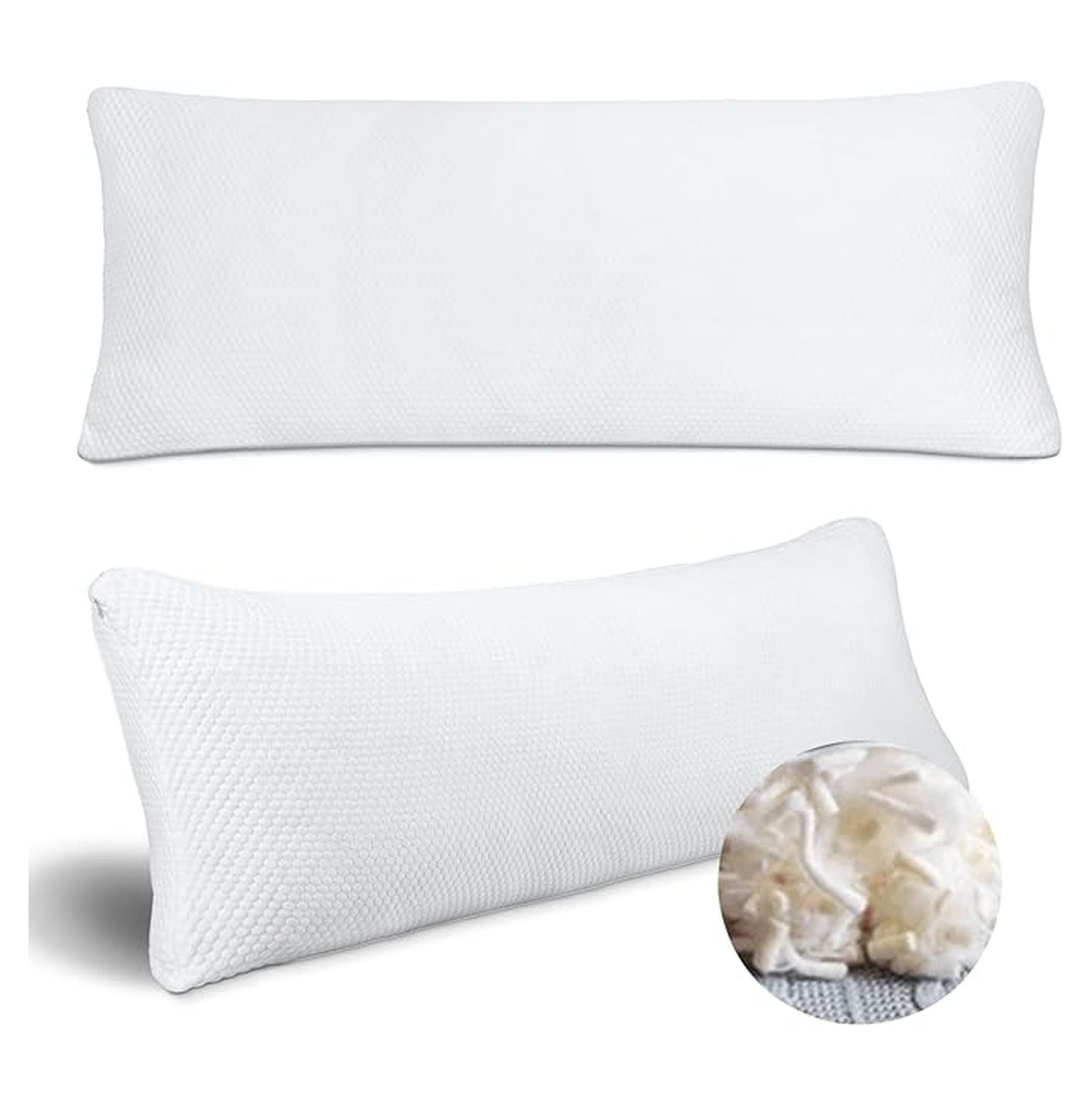 Talatex Premium Adjustable Latex Body Pillow, 3 Compartments Body Pillow Perfect Support and Full Body Pillow, Long Pillow with a Removable Ultra Cooling Pillowcase