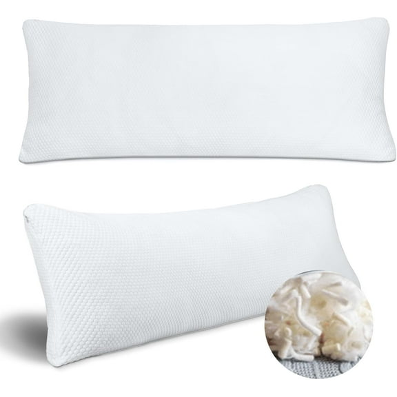 Talatex Premium Latex Body Pillow, 3 Compartments Adjustable Body Long Pillow Good Support and Comfort, Natural Latex No Memory Foam Chemicals with a Removable Ultra Cooling Pillowcase