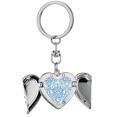 thumbnail image 1 of Talavera Decorative Ilustration Pattern Heart Angel Wing Key Chain Holder, 1 of 3