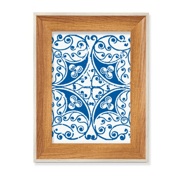 Talavera Decorative Pattern Ilustration Desktop Wooden Photo Frame Display Picture Art Painting Multiple Sets