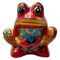 thumbnail image 1 of Talavera Frog Planter Mexican Pottery Folk Art Multicolor Animal Pot Vase Indoor Hand Painted Outdoor Handmade Home Decor 10.5" (Multi 13), 1 of 6