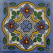 Talavera L124 6x6 6 x 6 in. Mexican Decorative Tiles, L124 - Pack of 4