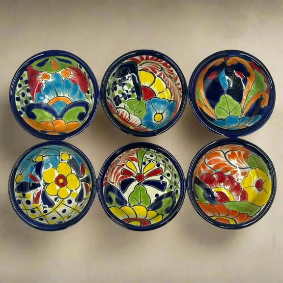 Talavera Salsa Bowl | Hand-Painted Mexican Ceramic Sauce Dish (Setof2)