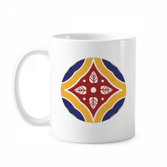 Talavera Style Decorative Pattern Mug Pottery Cerac Coffee Porcelain Cup Tableware