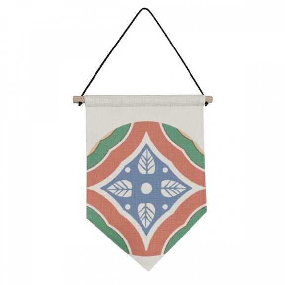 Talavera Style Pattern Decorative Canvas Flag Hanging Wall Art Decor Banner