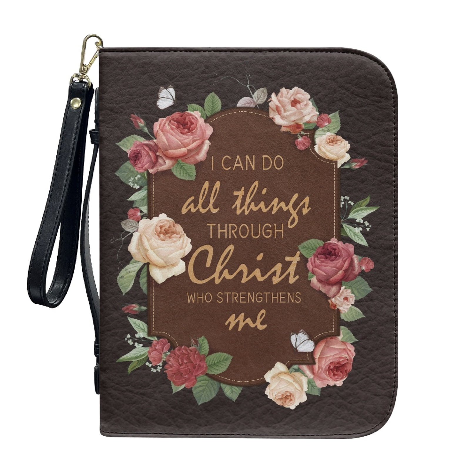 CASIRENA Bible Covers For Women - Extra Large Size Bible Carrying Case, Church Bible Bag With Padded Handle, Adjustable Shoulder Strap, Zippered Pockets, Perfect Gifts For Church Religious